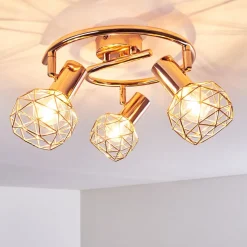 Plafonnier Palmira Cuivre, 3 Lumieres