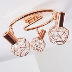 Plafonnier Palmira Cuivre, 3 Lumieres