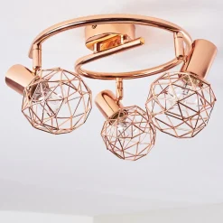Plafonnier Palmira Cuivre, 3 Lumieres