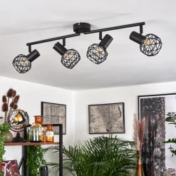 Plafonnier Palmira Noir, 4 Lumieres