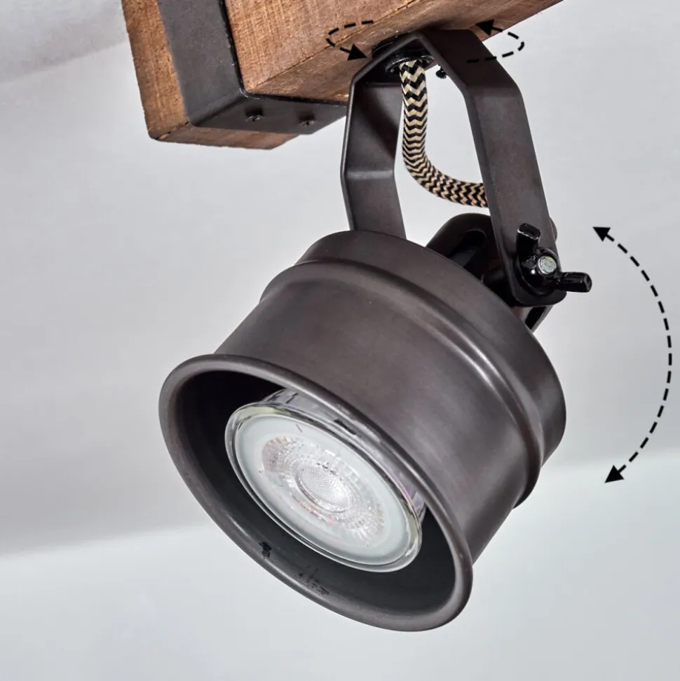 Plafonnier Pehefito Noir, 2 Lumieres