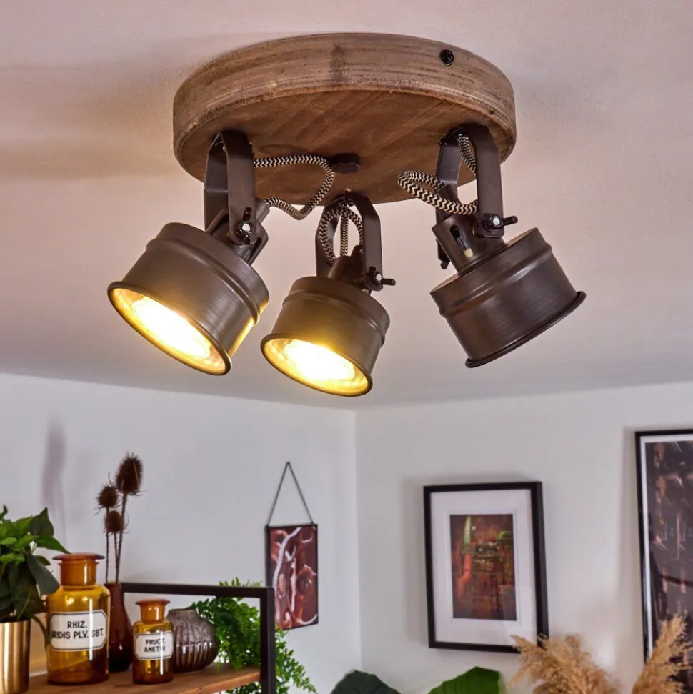 Plafonnier Pehefito Noir, 3 Lumieres