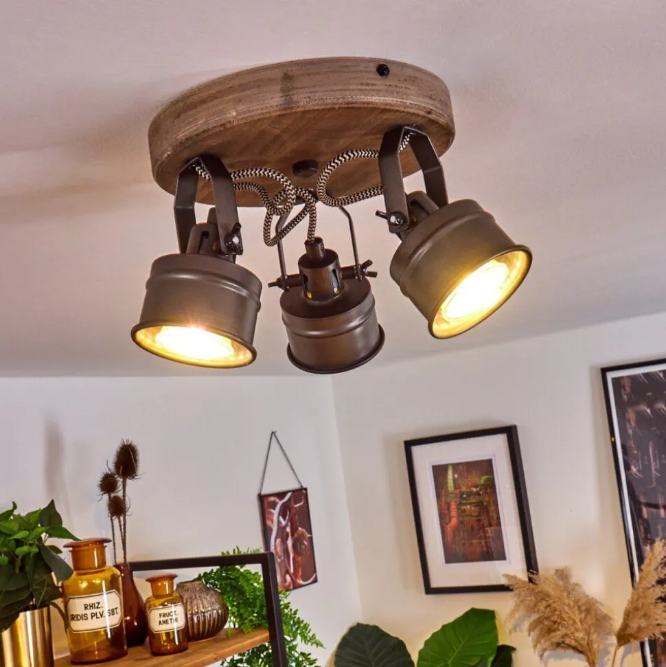 Plafonnier Pehefito Noir, 3 Lumieres