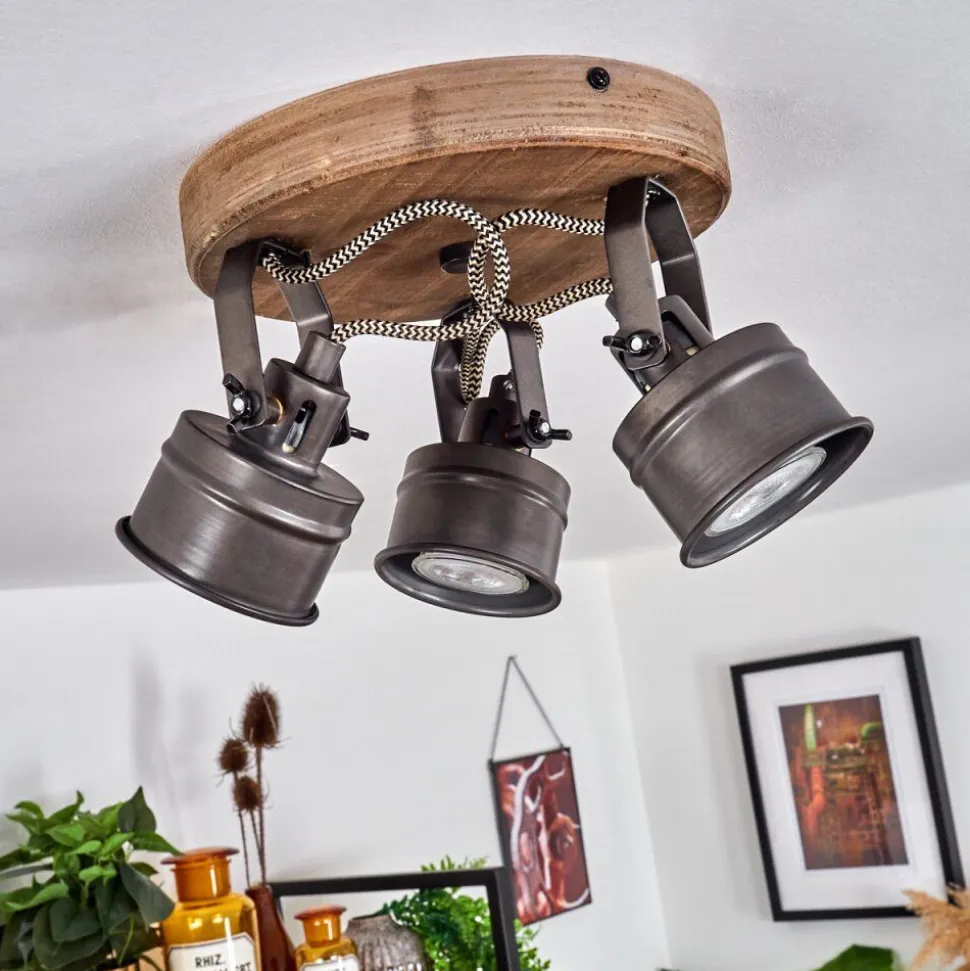 Plafonnier Pehefito Noir, 3 Lumieres