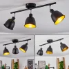 Plafonnier Pistrino Chrome, Noir, 3 Lumieres