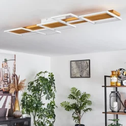 Plafonnier Pompu Led Blanc, 1 Lumiere