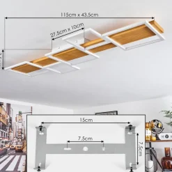 Plafonnier Pompu Led Blanc, 1 Lumiere