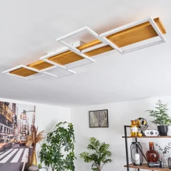 Plafonnier Pompu Led Blanc, 1 Lumiere