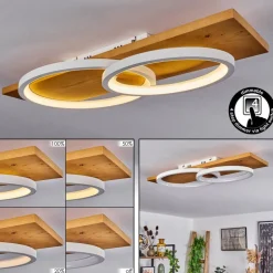 Plafonnier Pompu Led Ecru, Blanc, 1 Lumiere