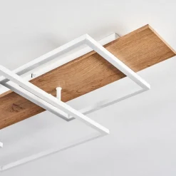Plafonnier Pompu Led Ecru, Blanc, 1 Lumiere