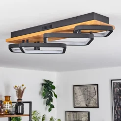 Plafonnier Pompu Led Noir, 1 Lumiere