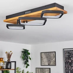 Plafonnier Pompu Led Noir, 1 Lumiere