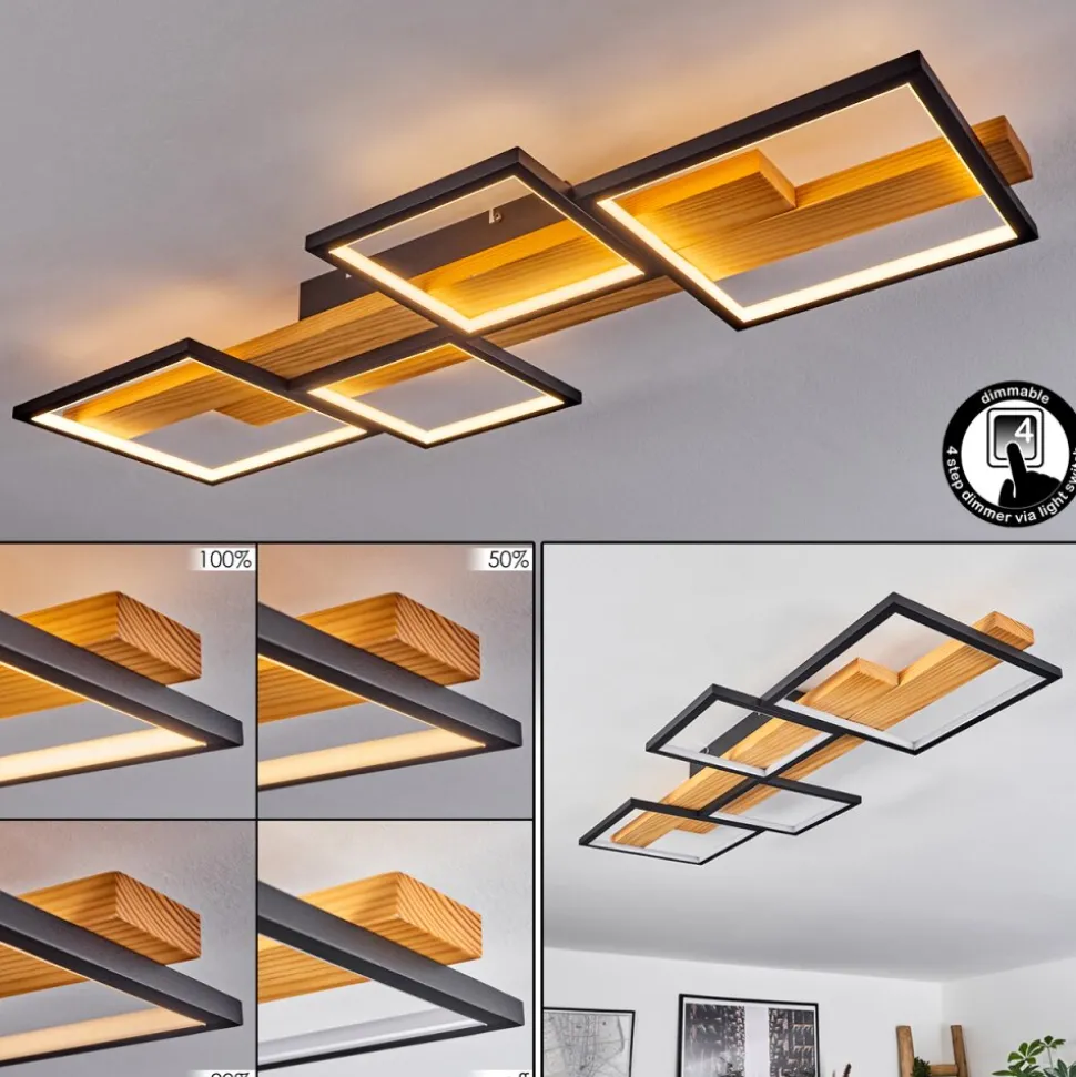 Plafonnier Pompu Led Noir, 1 Lumiere