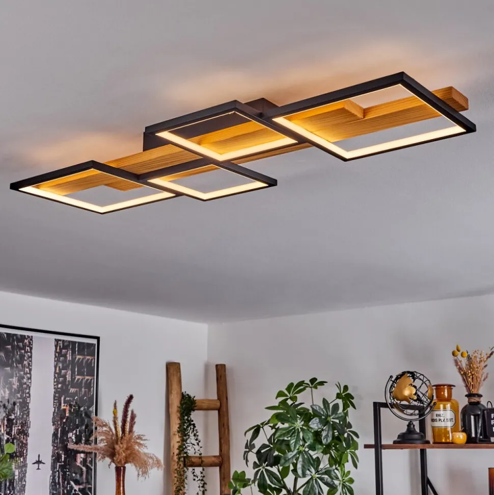 Plafonnier Pompu Led Noir, 1 Lumiere