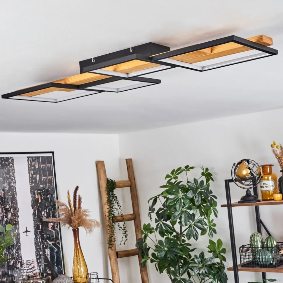 Plafonnier Pompu Led Noir, 1 Lumiere