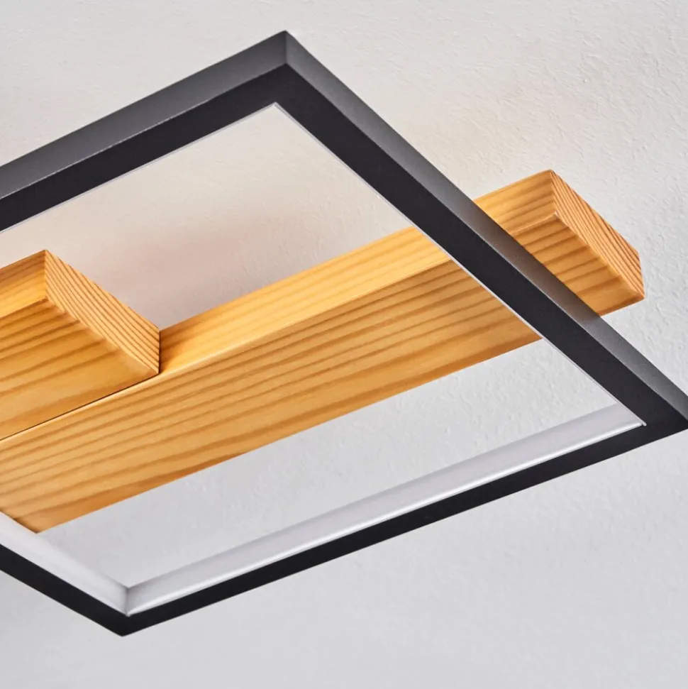Plafonnier Pompu Led Noir, 1 Lumiere