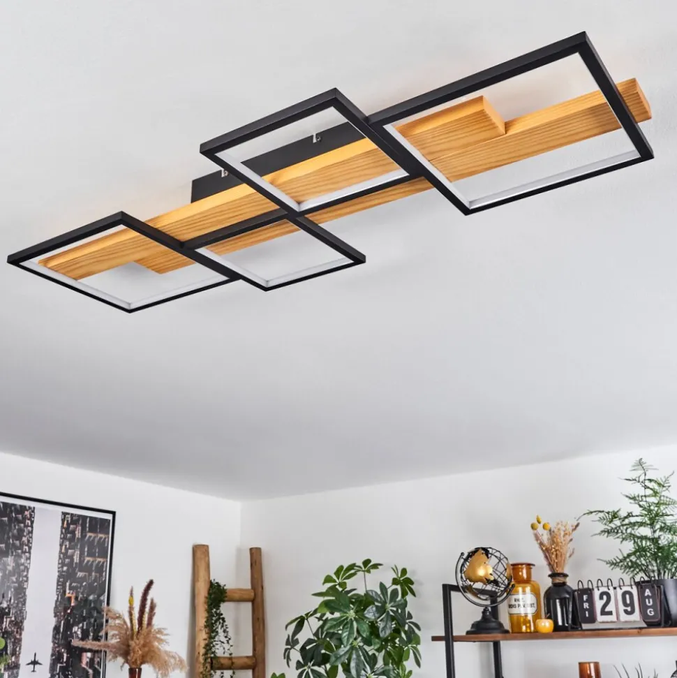 Plafonnier Pompu Led Noir, 1 Lumiere