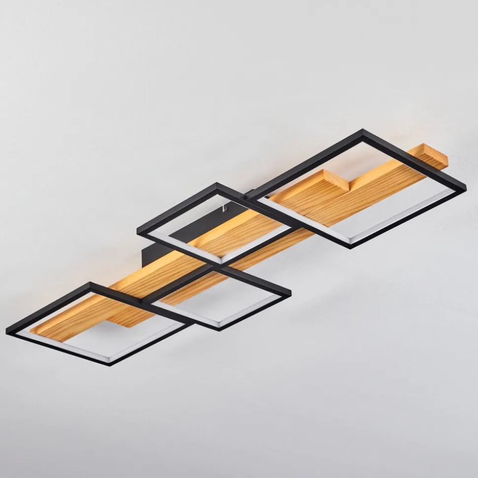 Plafonnier Pompu Led Noir, 1 Lumiere