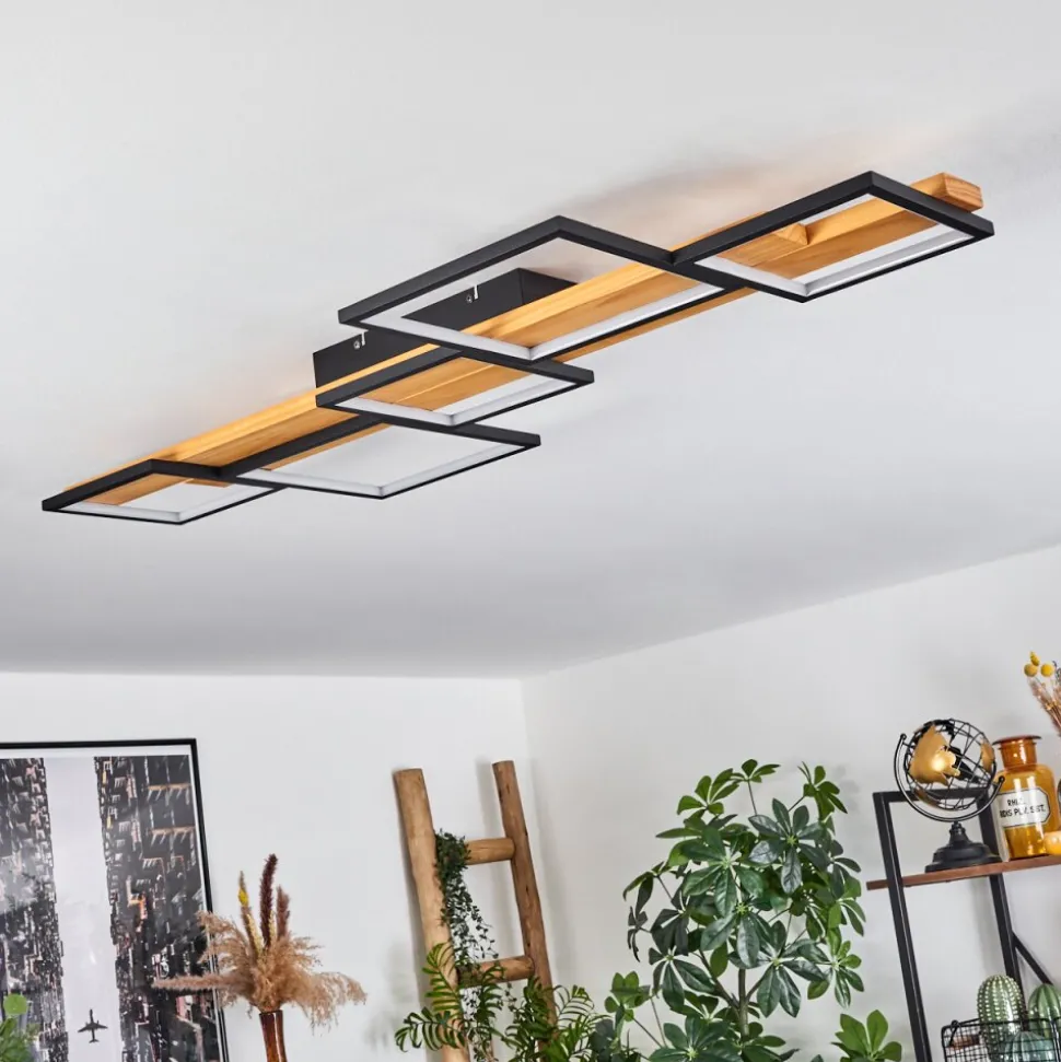Plafonnier Pompu Led Noir, 1 Lumiere