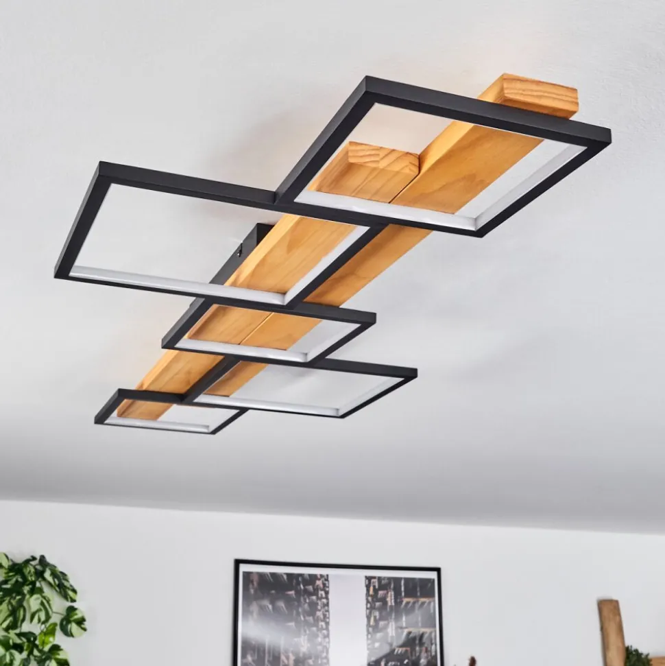 Plafonnier Pompu Led Noir, 1 Lumiere