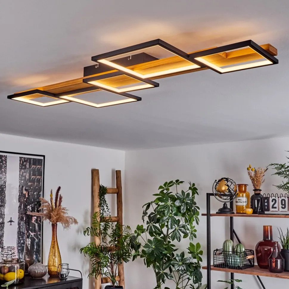 Plafonnier Pompu Led Noir, 1 Lumiere