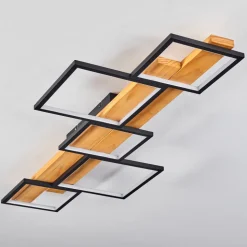 Plafonnier Pompu Led Noir, 1 Lumiere