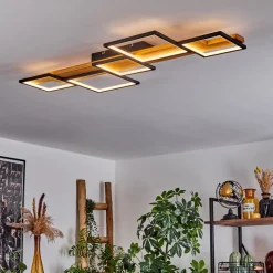 Plafonnier Pompu Led Noir, 1 Lumiere