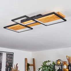 Plafonnier Pompu Led Noir, 1 Lumiere