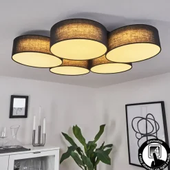 Plafonnier Purus Led Noir, 1 Lumiere