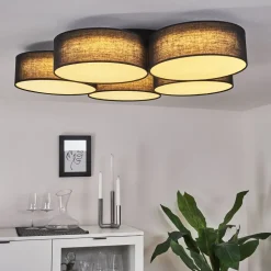 Plafonnier Purus Led Noir, 1 Lumiere