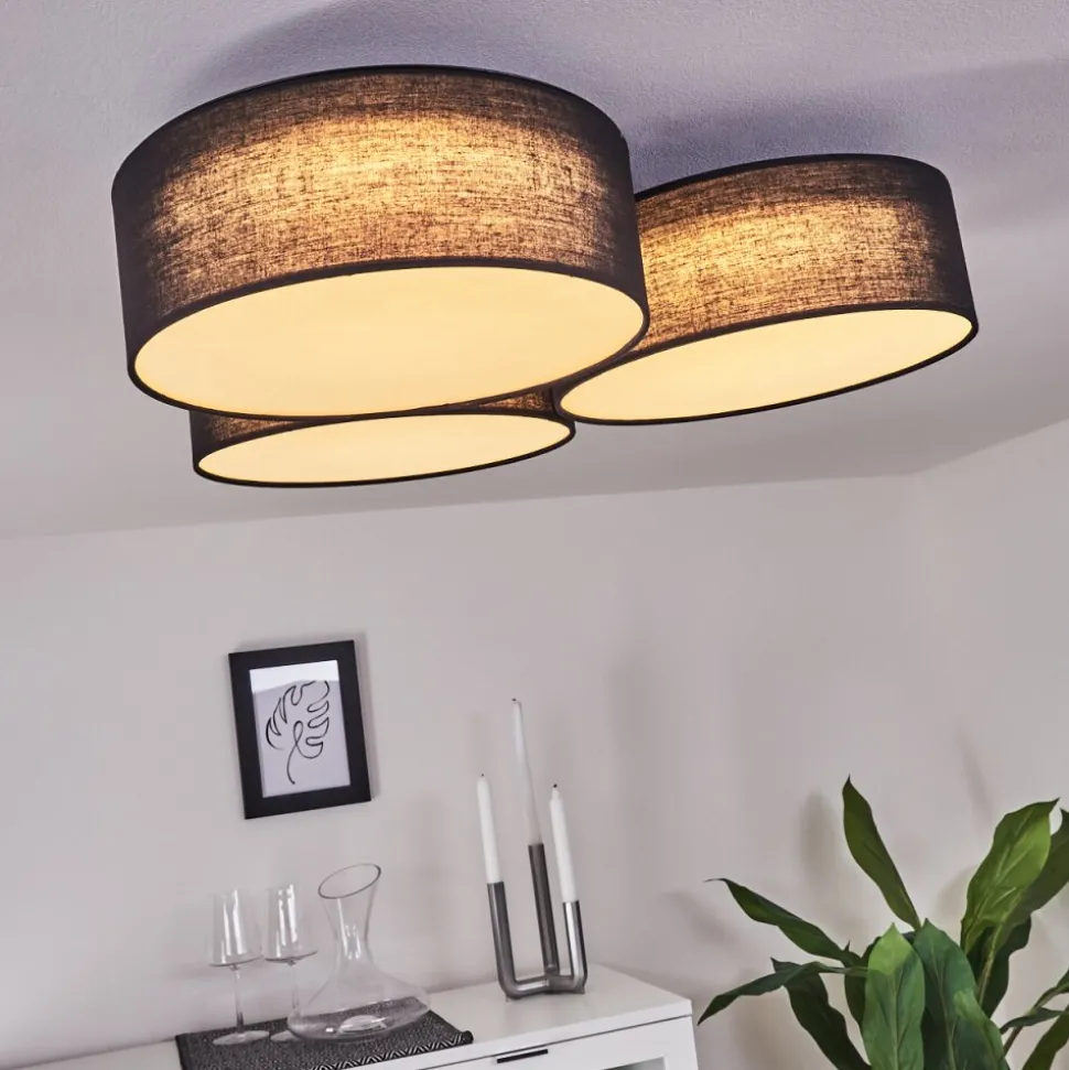 Plafonnier Purus Led Noir, 1 Lumiere