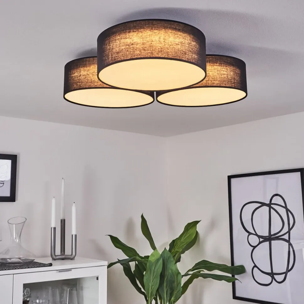 Plafonnier Purus Led Noir, 1 Lumiere