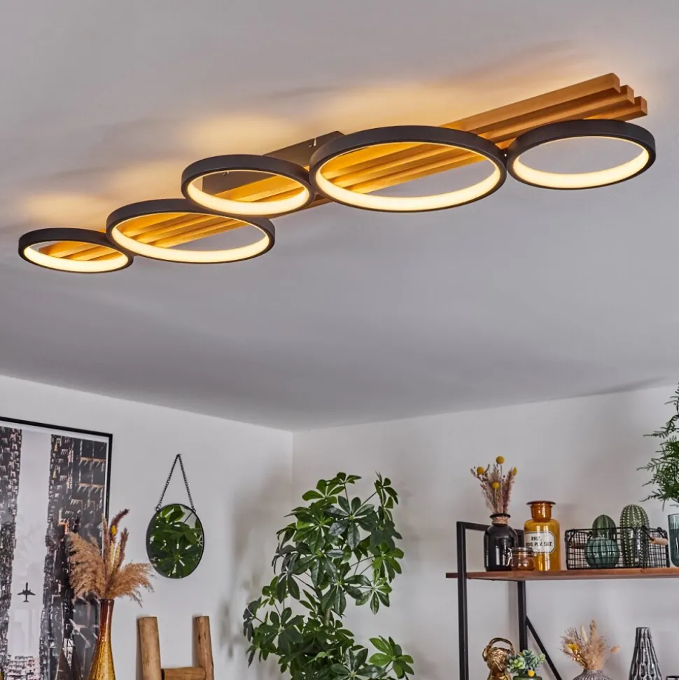 Plafonnier Rodekro Led Ecru, Noir, 1 Lumiere