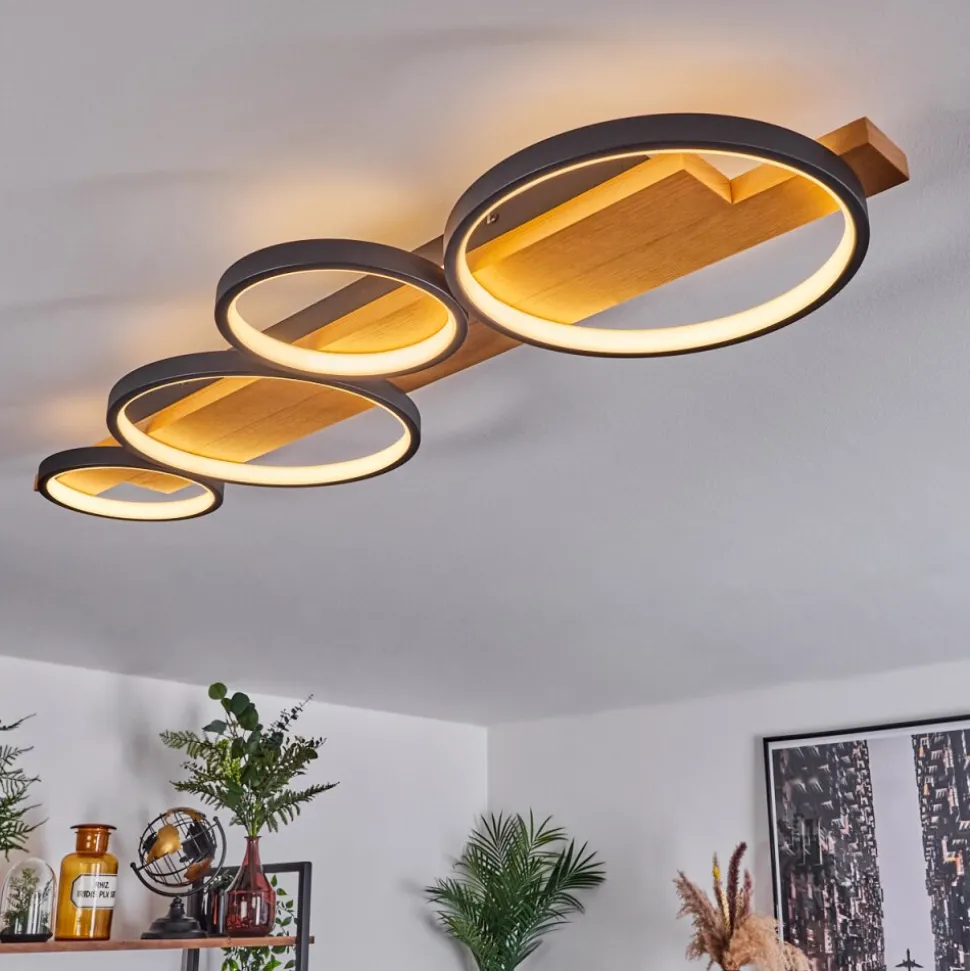 Plafonnier Rodekro Led Ecru, Noir, 1 Lumiere