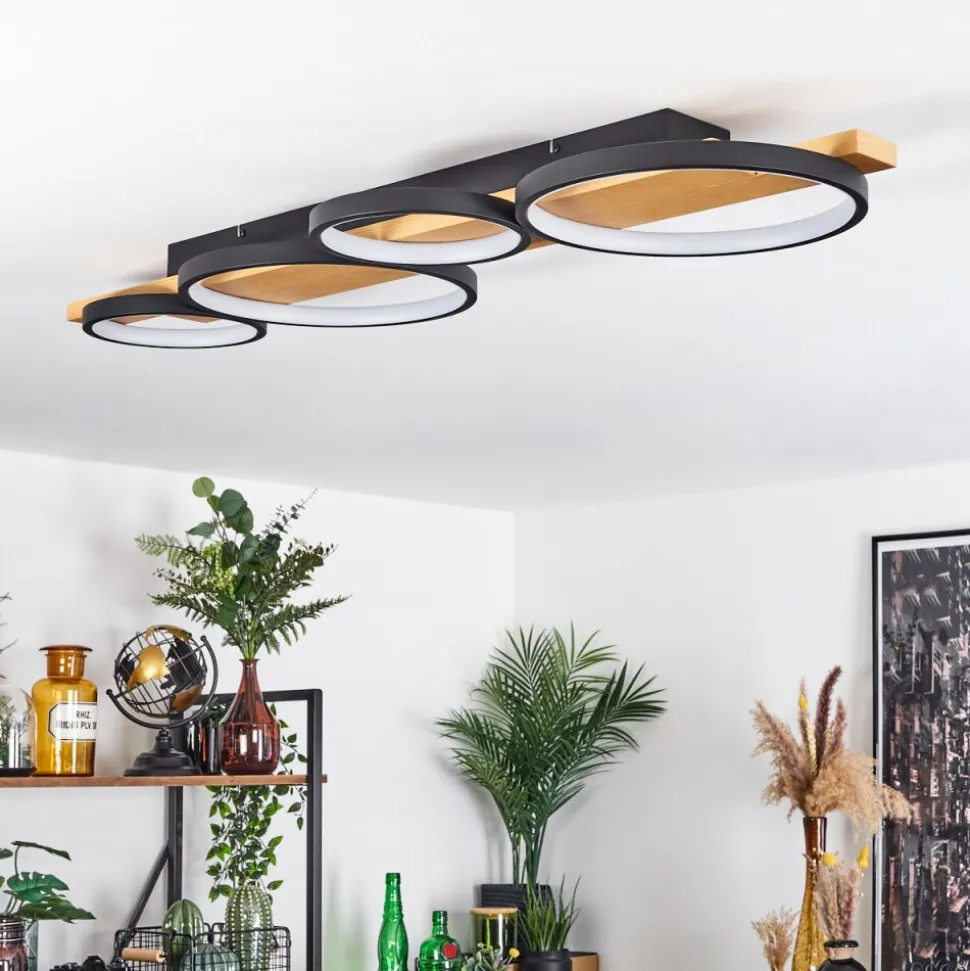 Plafonnier Rodekro Led Ecru, Noir, 1 Lumiere