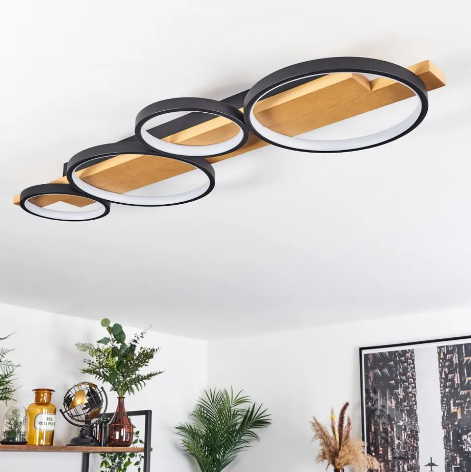 Plafonnier Rodekro Led Ecru, Noir, 1 Lumiere