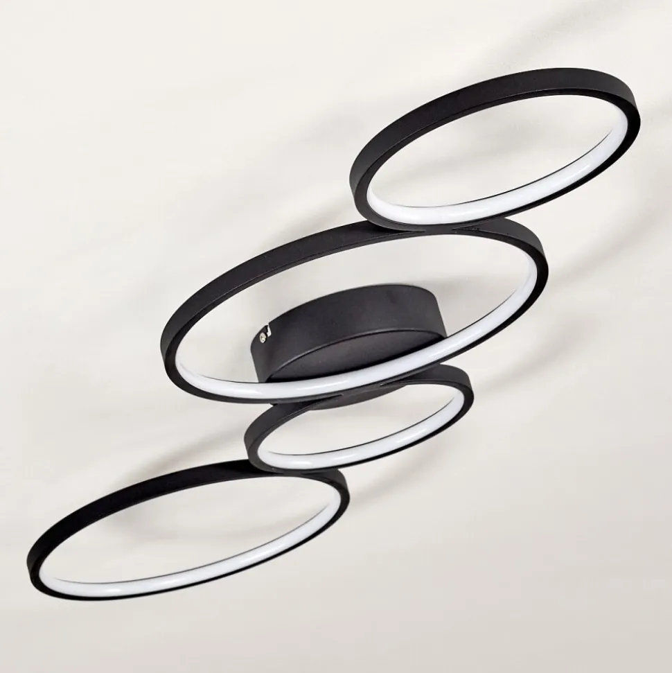 Plafonnier Rodekro Led Noir, 1 Lumiere