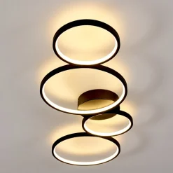 Plafonnier Rodekro Led Noir, 1 Lumiere