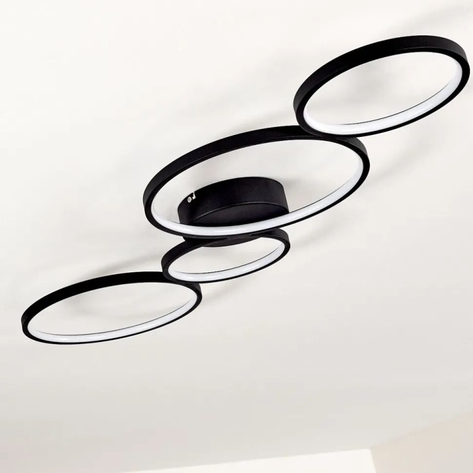 Plafonnier Rodekro Led Noir, 1 Lumiere