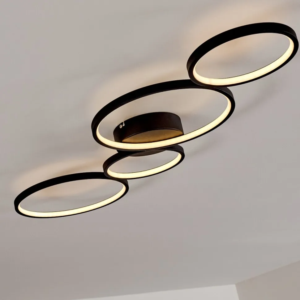Plafonnier Rodekro Led Noir, 1 Lumiere