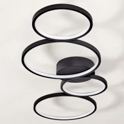Plafonnier Rodekro Led Noir, 1 Lumiere