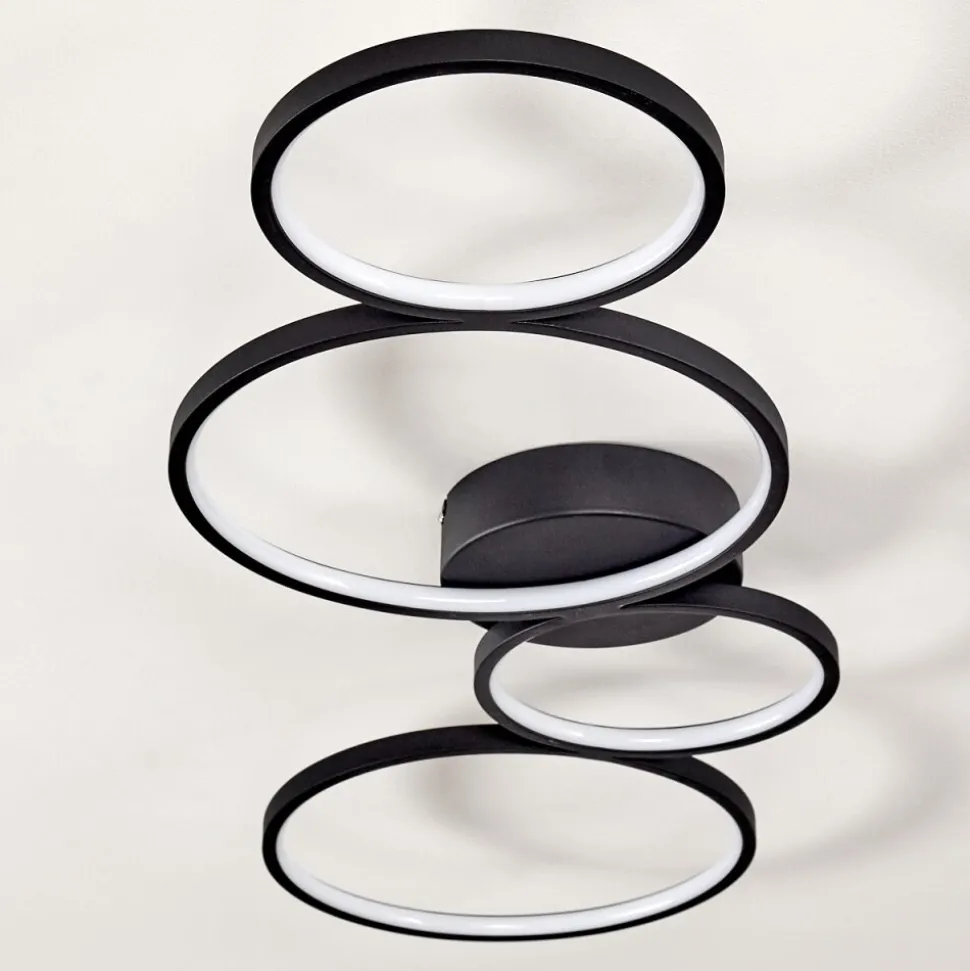 Plafonnier Rodekro Led Noir, 1 Lumiere