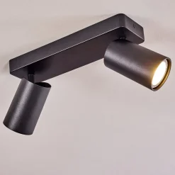 Plafonnier Rubeltein Noir, 2 Lumieres