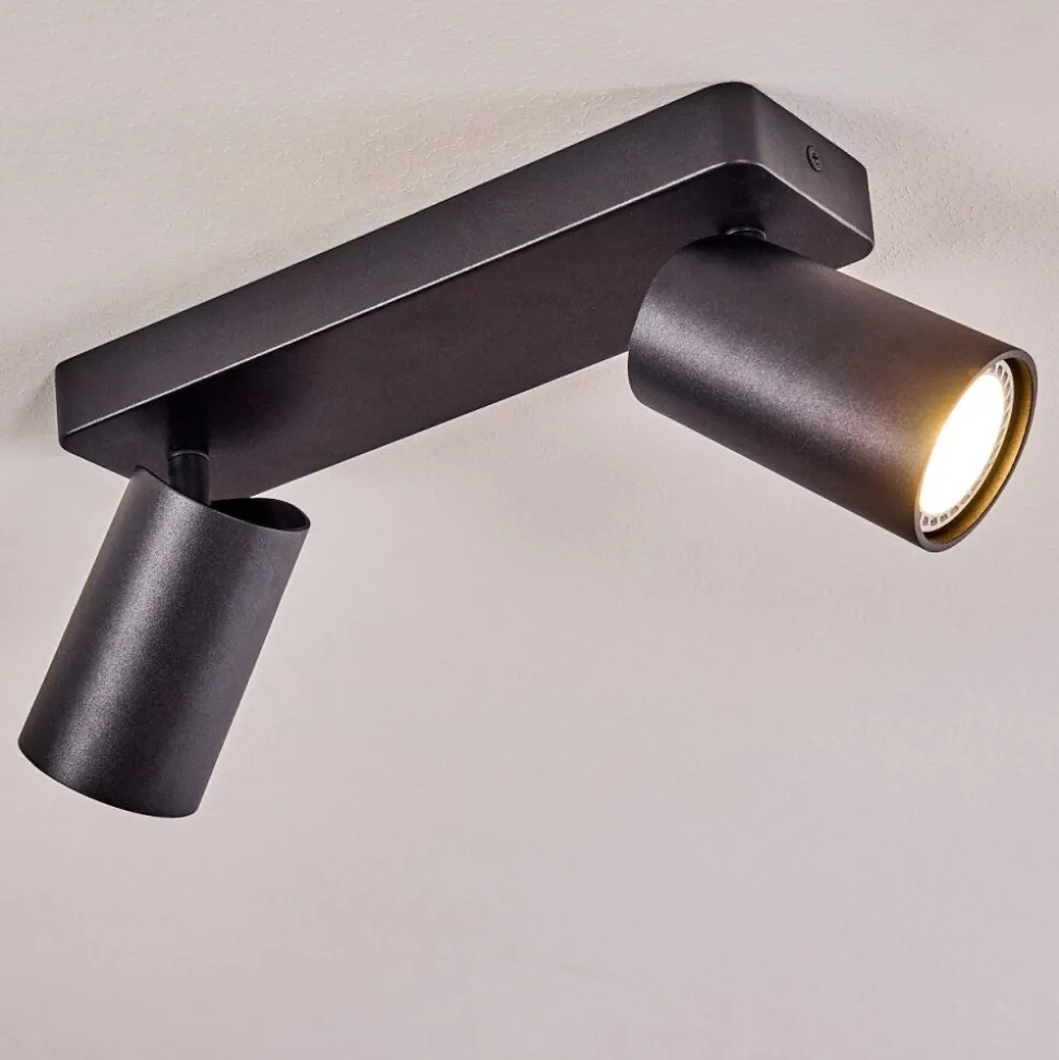 Plafonnier Rubeltein Noir, 2 Lumieres