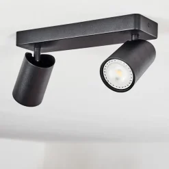 Plafonnier Rubeltein Noir, 2 Lumieres