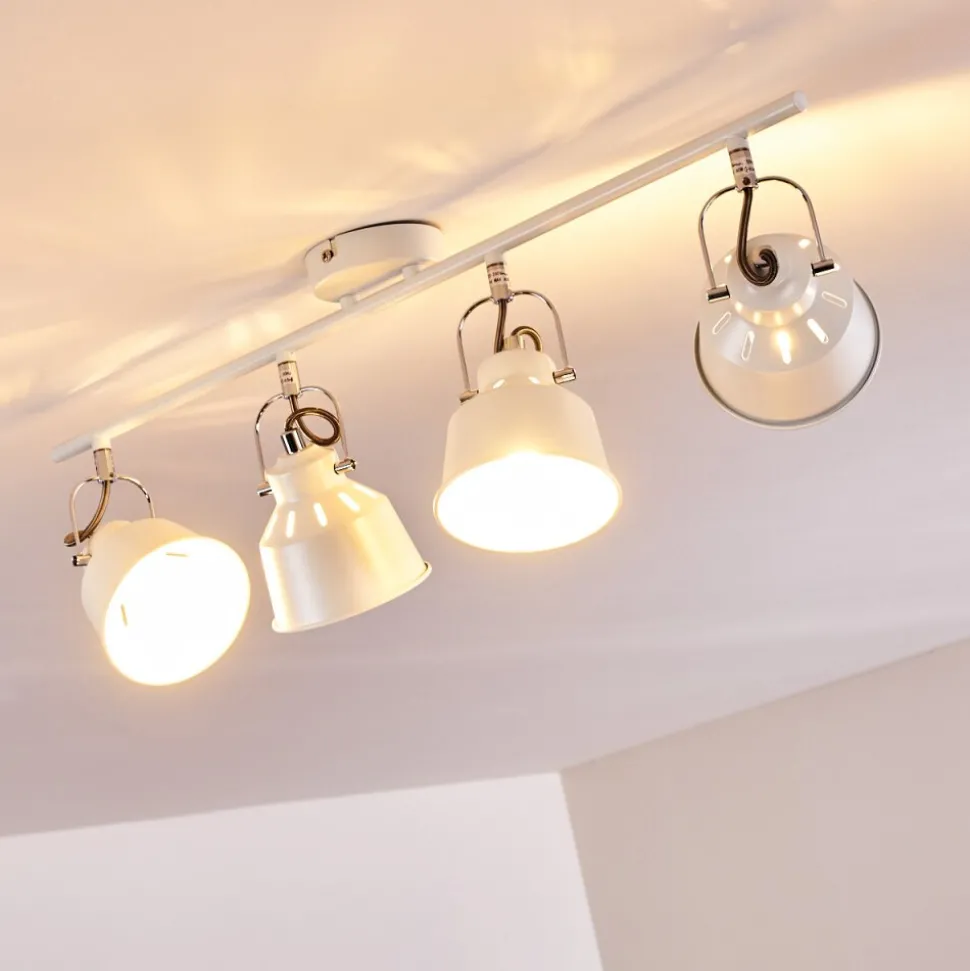 Plafonnier Safari Blanc, 4 Lumieres