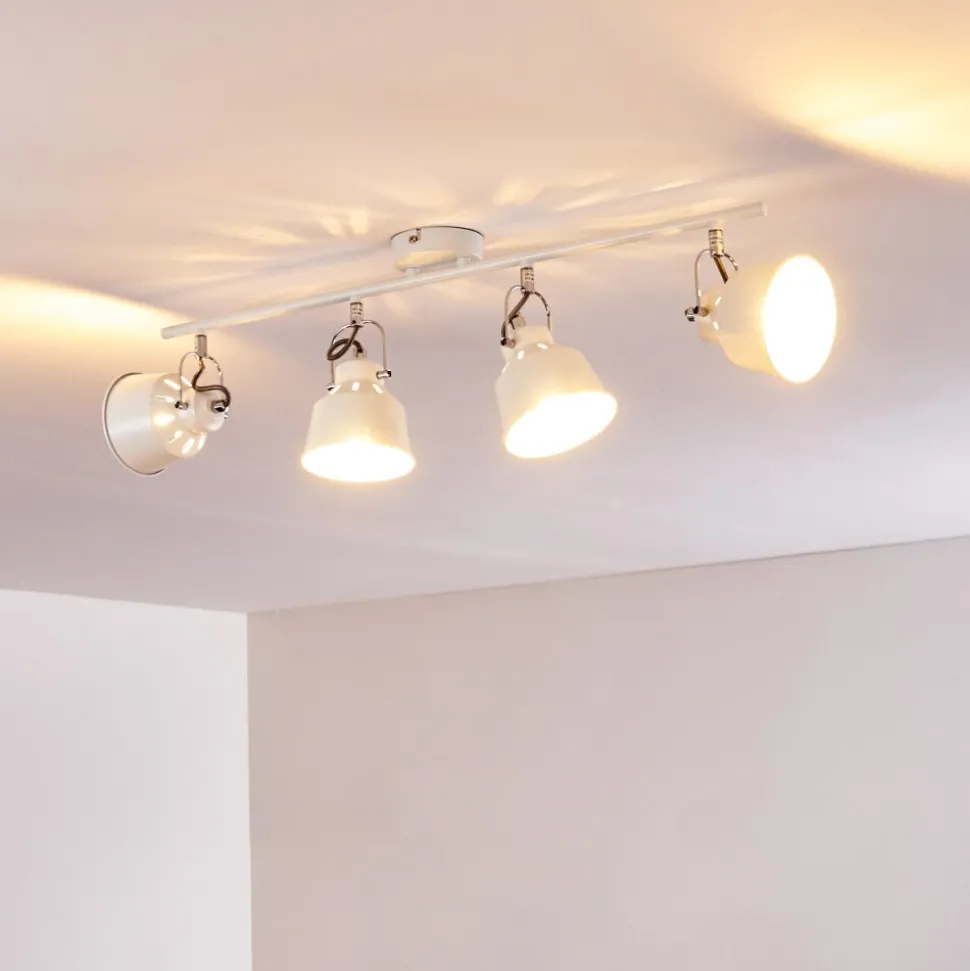 Plafonnier Safari Blanc, 4 Lumieres
