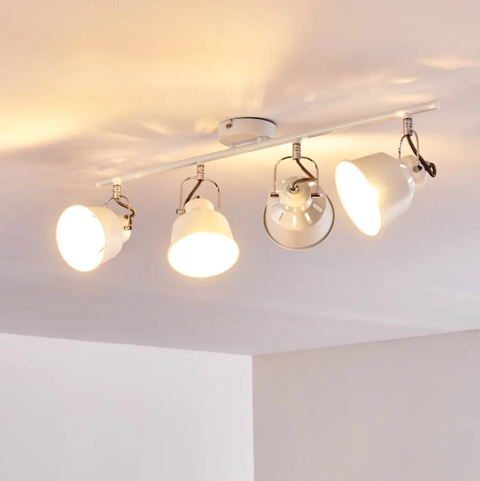Plafonnier Safari Blanc, 4 Lumieres