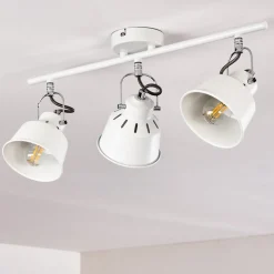 Plafonnier Safari Blanc, 3 Lumieres