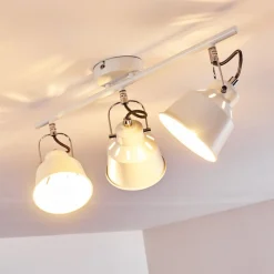Plafonnier Safari Blanc, 3 Lumieres